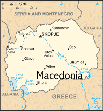 Mapa de Macedonia